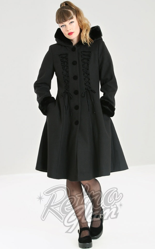 Hell Bunny Amaya Coat in Black - Email/Contact to order