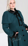 Hell Bunny Anouk Coat Green plus sized detail