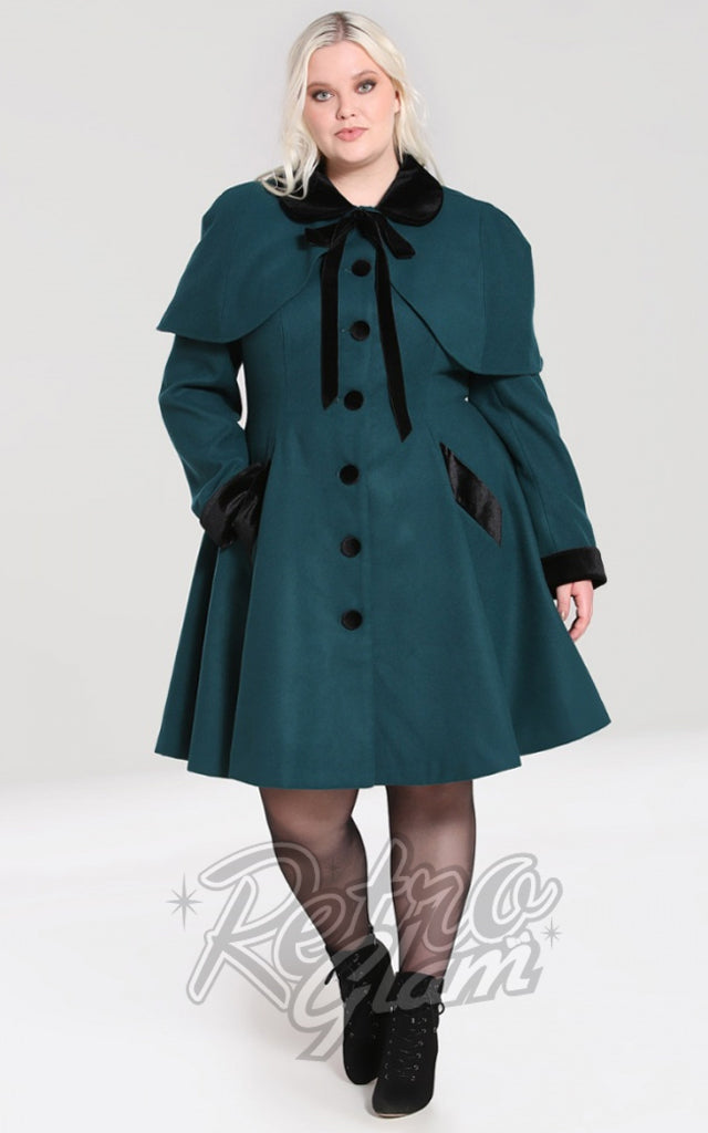 Hell Bunny Anouk Coat in Green - Email/contact to special order