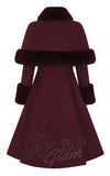 Hell Bunny Gothic Coat in wine