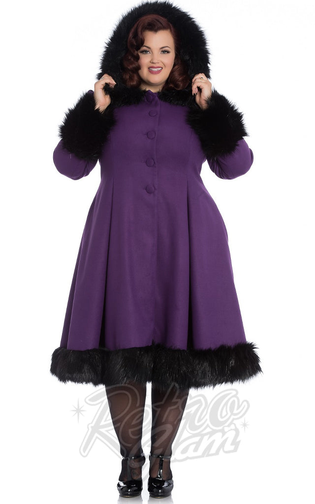 Hell Bunny Elvira Coat in Purple - Email/contact to special order