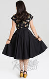 Hell Bunny Paula 50s Skirt in Black pinup back