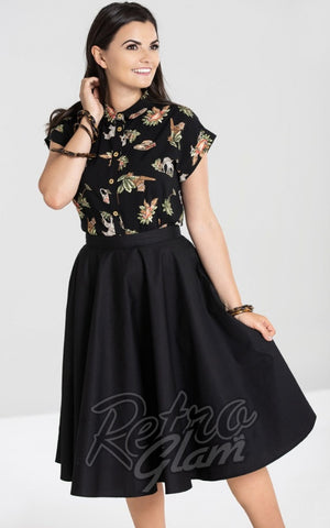 Hell Bunny Paula 50s Skirt in Black pinup