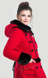 Hell Bunny Sarah Jane Coat in Red pocket