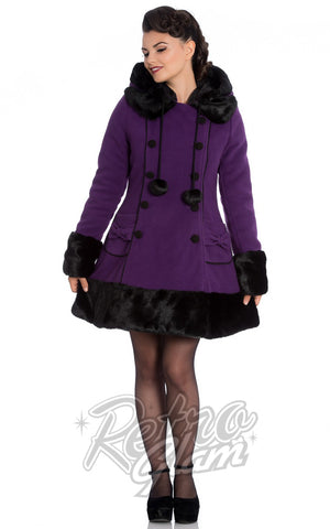 Hell Bunny Sarah Jane Coat in Purple