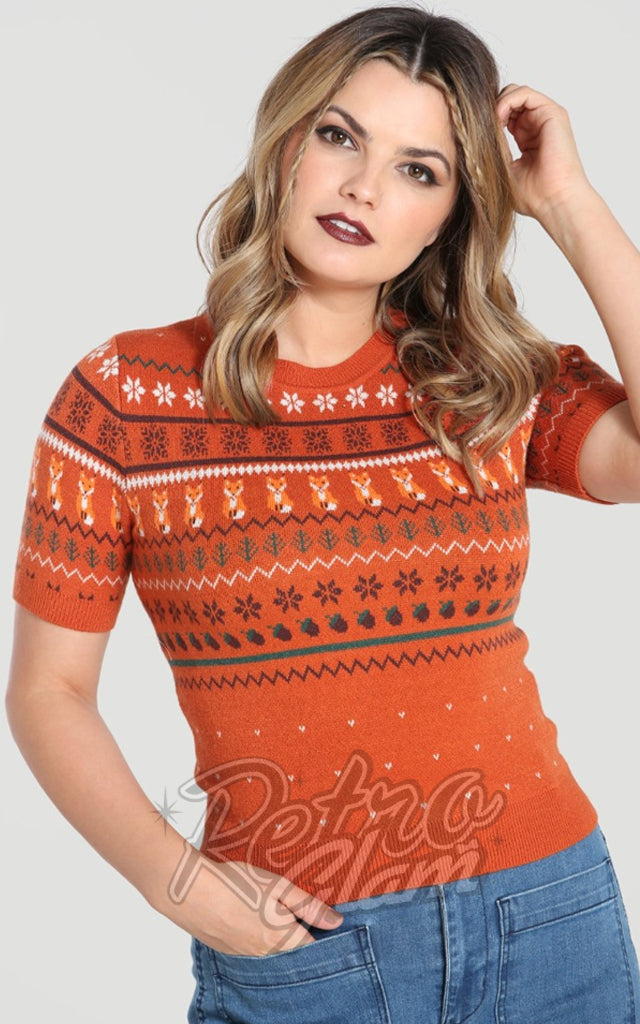 Hell Bunny Vixey Jumper in Brown - XL left only