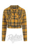Hell Bunny Wither Jacket in Yellow Plaid 50d