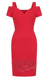 Hell Bunny Helena Pencil Dress in Red