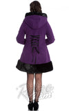 Hell Bunny Sarah Jane Coat in Purple back