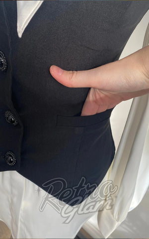Katakomb Vera Vest in Black pocket
