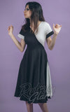 Lively Ghosts Into Midnight Black & White Dress gothic