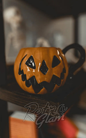 Lively Ghosts Haunted Hallows Mug pumpkin