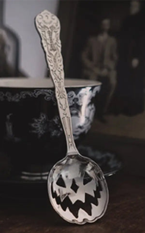 Lively Ghosts Silver Haunted Hallows Tea Spoon Set of Two
