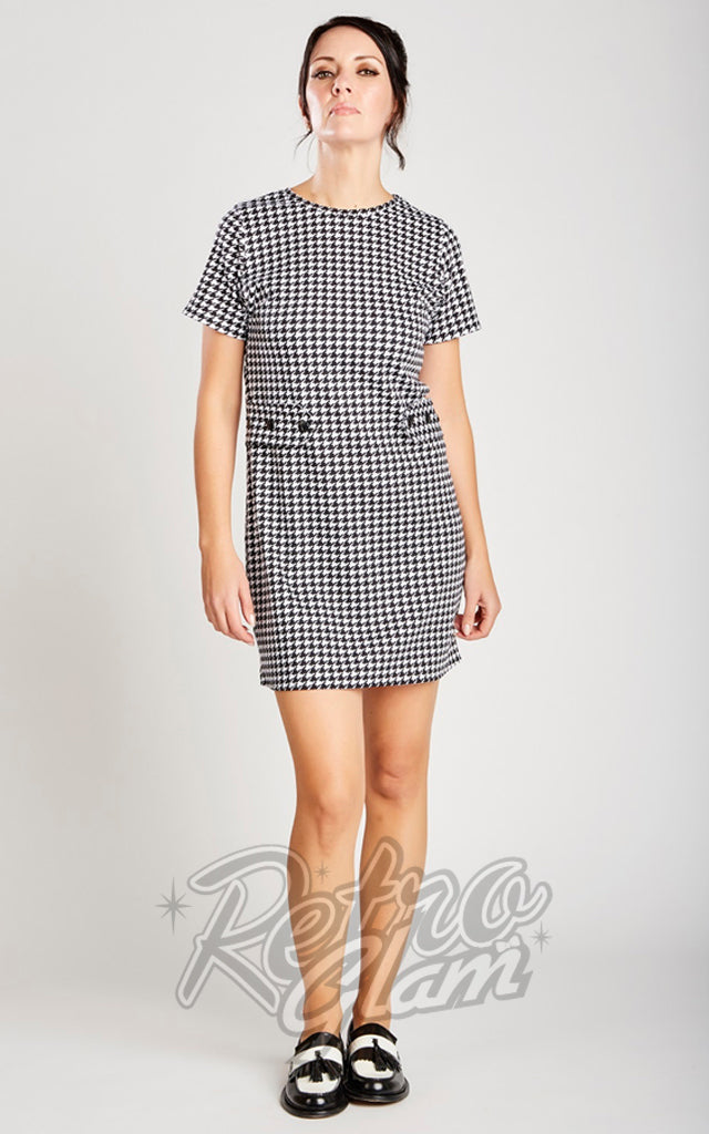 Love Her Madly Houndstooth Peggy Shift Dress - XXS left only