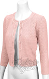 Mak Textured Cardigan in Blush Pink pinup