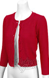 Mak Textured Cardigan in Red pinup