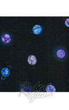Miss Lulo Jani Dress in Black Planets Print fabric