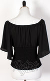 The Oblong Box Victoria Top in Black back