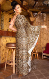 Rebel Love Curacao Caftan Dress in Leopard back