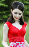 Retrolicious Isabel Top in Red