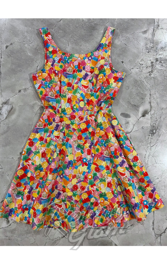 Retrolicious Candy Skater Dress - S & M left only