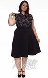 Retrolicious Charlotte Skirt in Black plus size