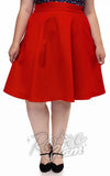 Retrolicious Charlotte Skirt in Red curvy