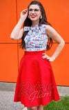 Retrolicious Charlotte Skirt in Red circle