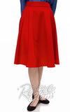 Retrolicious Charlotte Skirt in Red 50s