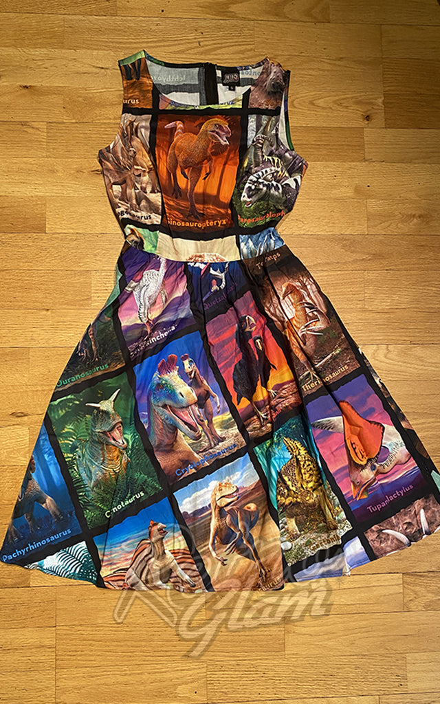 Retrolicious Vintage Dress in Jurassic Print - 1XL left only
