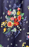 Retrolicious Midi Dress in Floral Caterpillar Print fabric