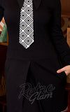 Retrolicious Twiggy Mod 60's Dress in Black detail