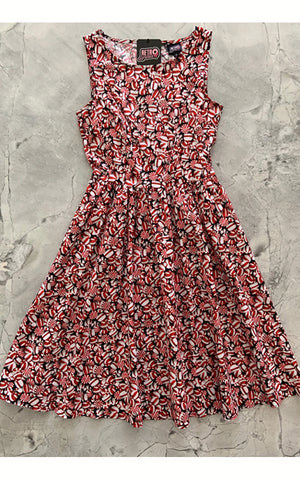 Retrolicious Vintage Dress in Peppermint Print