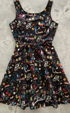 Retrolicious Skater Dress in Tick or Treat Glow Print 