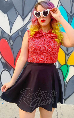 Retrolicious Skater Skirt in Black - S left only