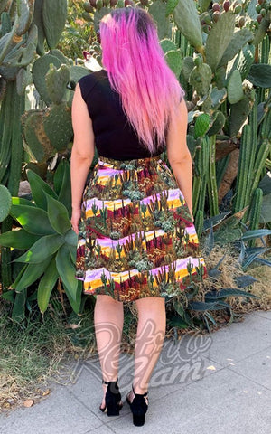 Retrolicious A-Line Skirt in Desert Dreams Print back