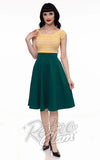 Retrolicious Charlotte Skirt circle skirt in Green front