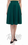 Retrolicious Charlotte Skirt circle skirt in Green cropped