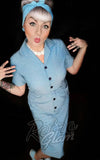 Rock n Romance Josie Dress in Lightweight Denim Blue Cotton Chambray model