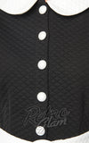 Smak Parlour Black & White Quilted Mini Dress detail