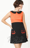 Smak Parlour Black & Orange Pumpkin Power Mini Dress mod