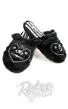 Sourpuss Black bat slippers 