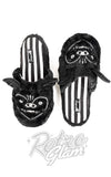 Sourpuss Black bat slippers gothic