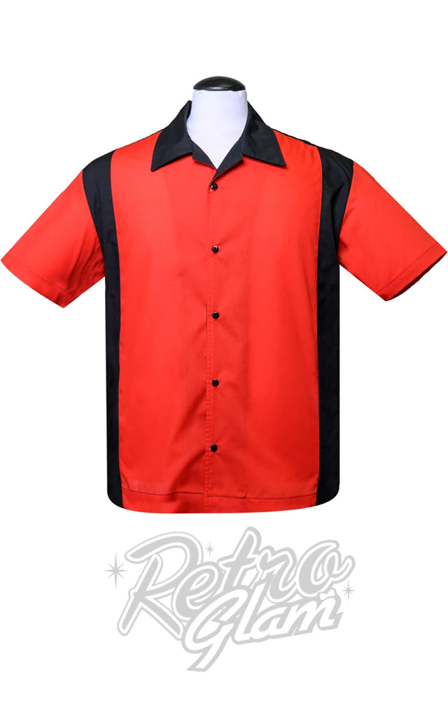 Steady Garage Shirt in Black and Red - 2XL left only