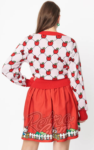 Smak Parlour X Hello Kitty Red Bicycle Border Print Mini Skirt back