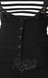 Unique Vintage Moorehead Suspender Pants in Black detail