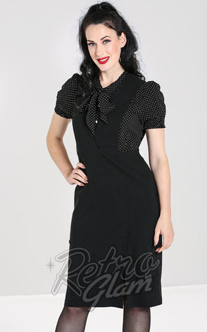 Hell Bunny Claire Pinafore Pencil Skirt in Black