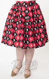 Unique Vintage Hot Stuff Little Devil Checkered Print Swing Skirt - S & XL left