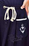 Voodoo Vixen Florence Anchor & Rope Flare Skirt detail